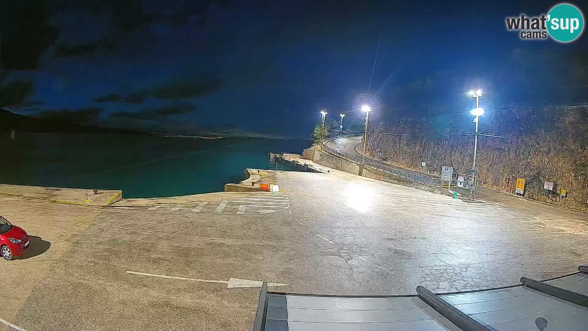 Webcam isla de Cres – puerto del transbordador Merag – Krk