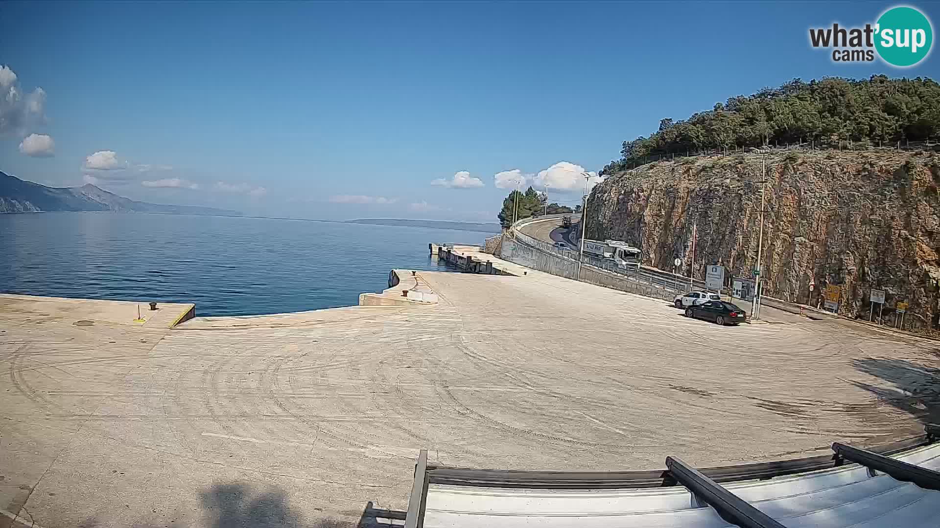 Webcam isla de Cres – puerto del transbordador Merag – Krk