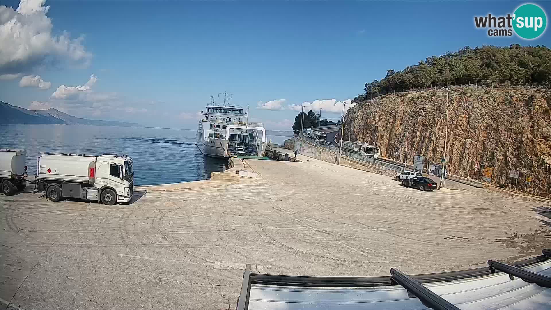 Webcam isla de Cres – puerto del transbordador Merag – Krk