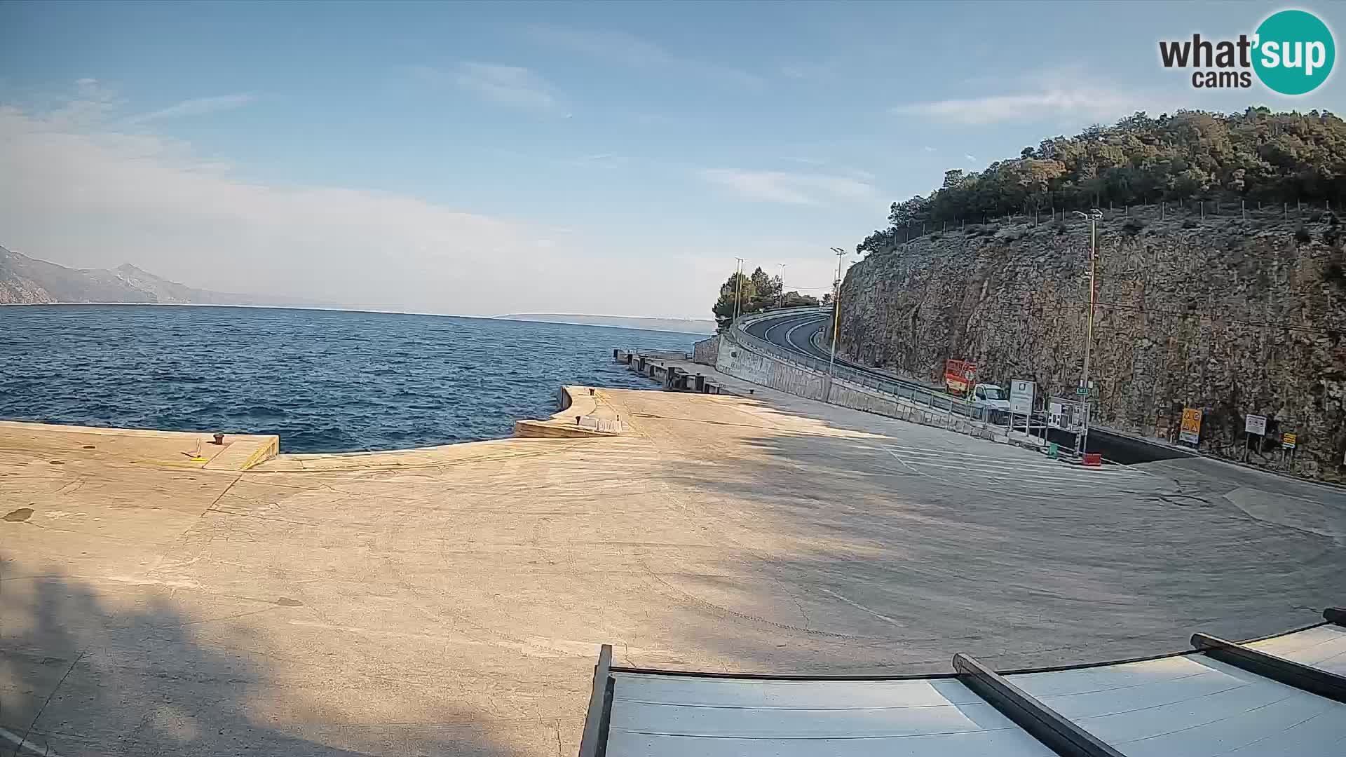 Webcam isla de Cres – puerto del transbordador Merag – Krk