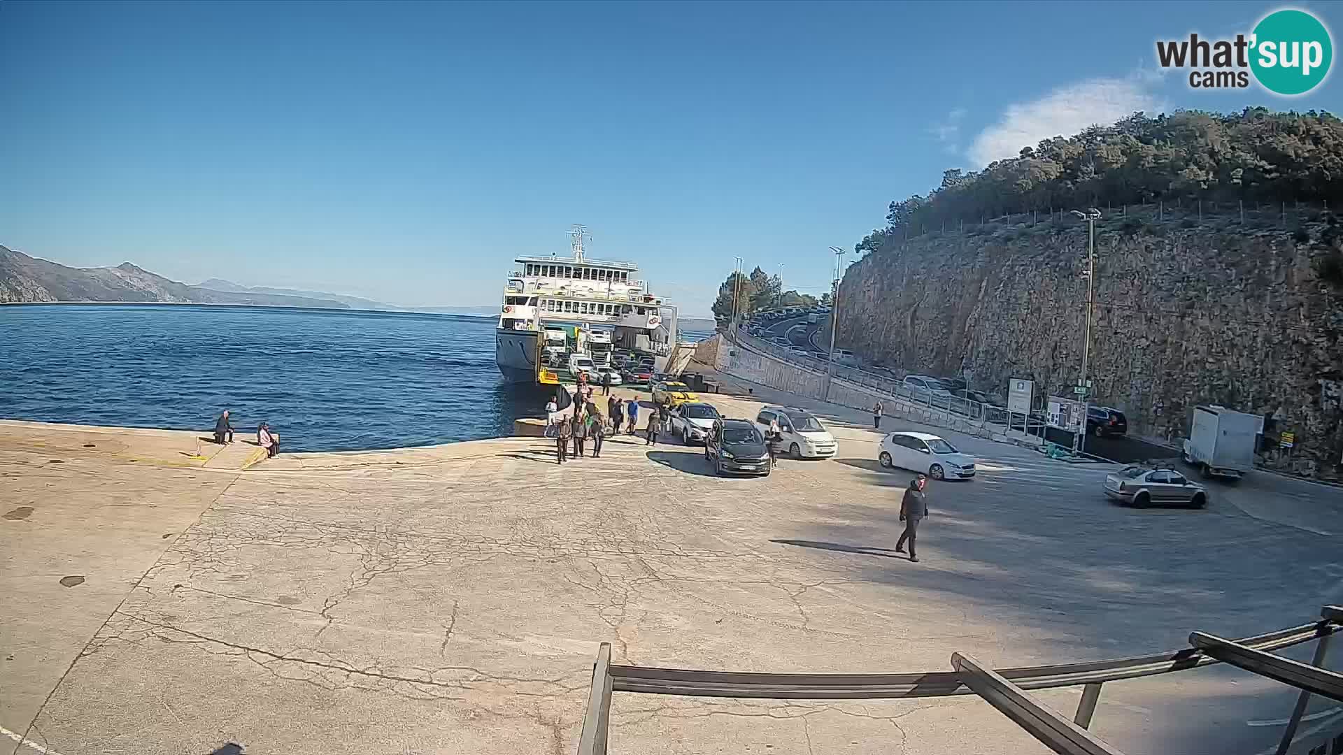 Webcam isola di Cherso – Porto traghetto Merag – Veglia