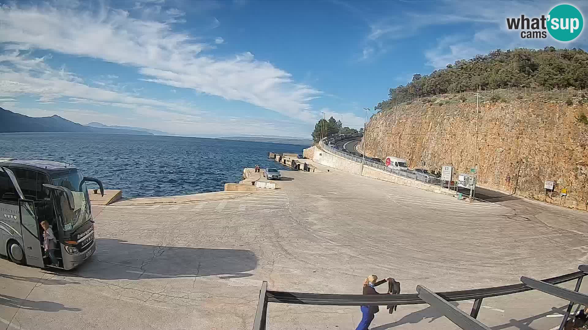 Webcam isola di Cherso – Porto traghetto Merag – Veglia