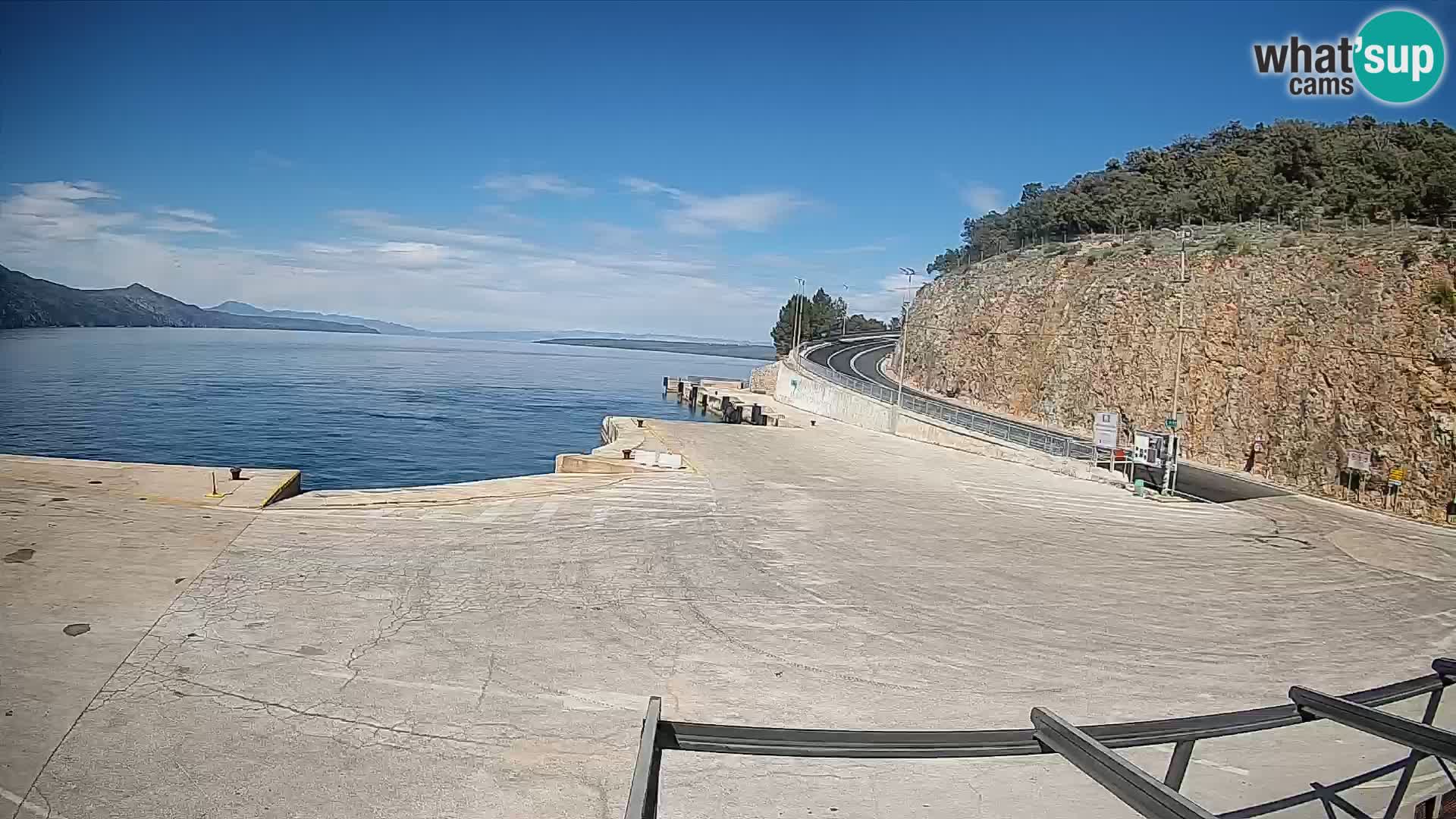 Webcam isla de Cres – puerto del transbordador Merag – Krk