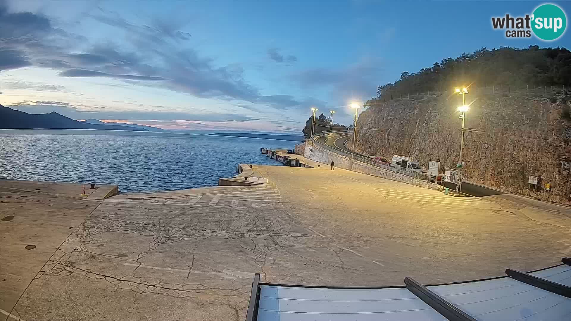 Webcam isla de Cres – puerto del transbordador Merag – Krk