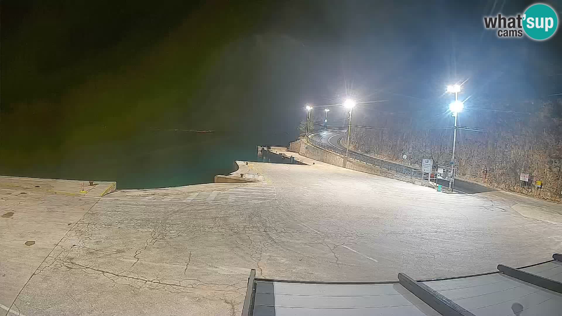 Webcam Cres – Ferry port Merag – Krk on Cres island