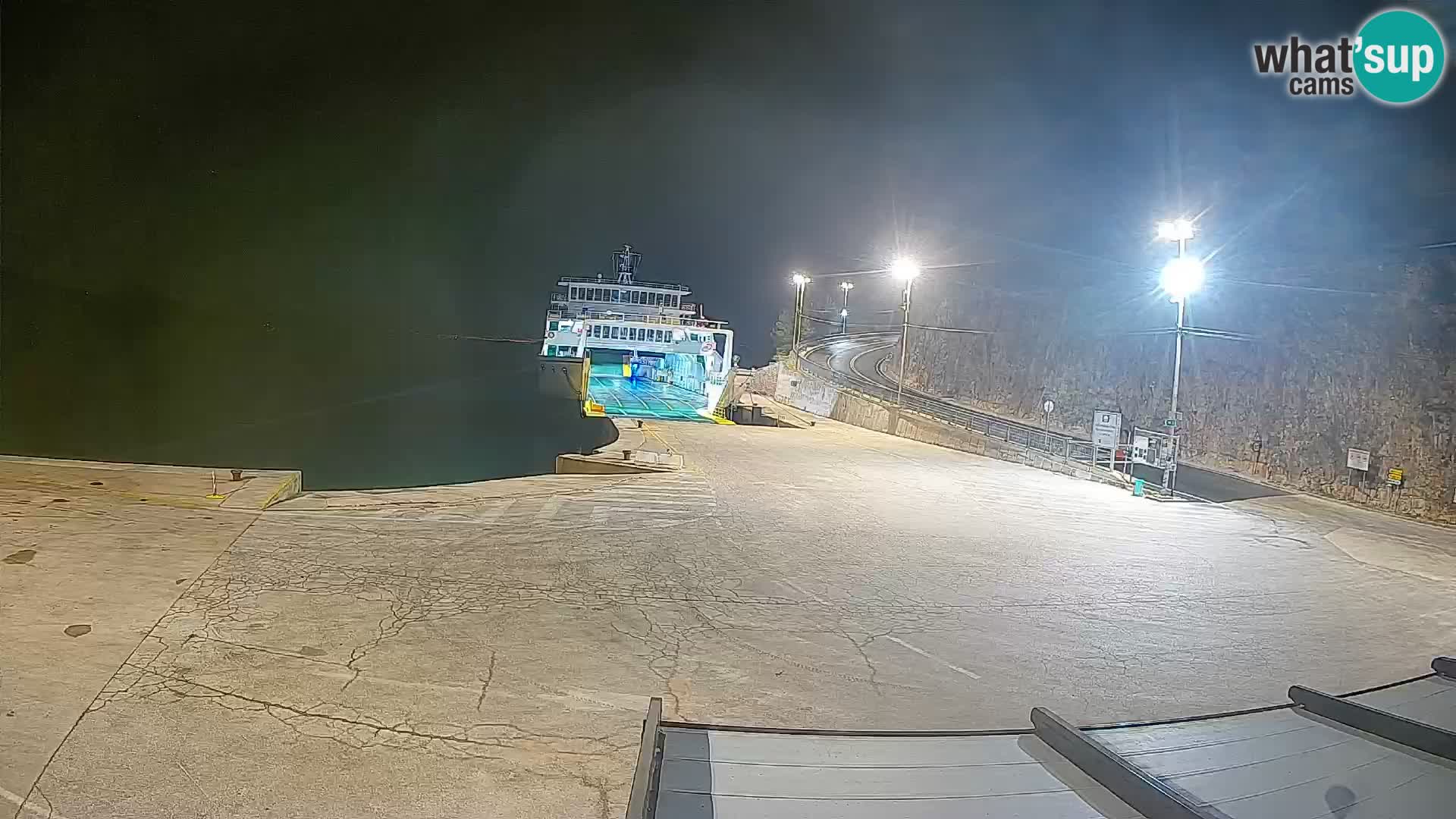 Île de Cres Webcam – port de ferry Merag – Krk
