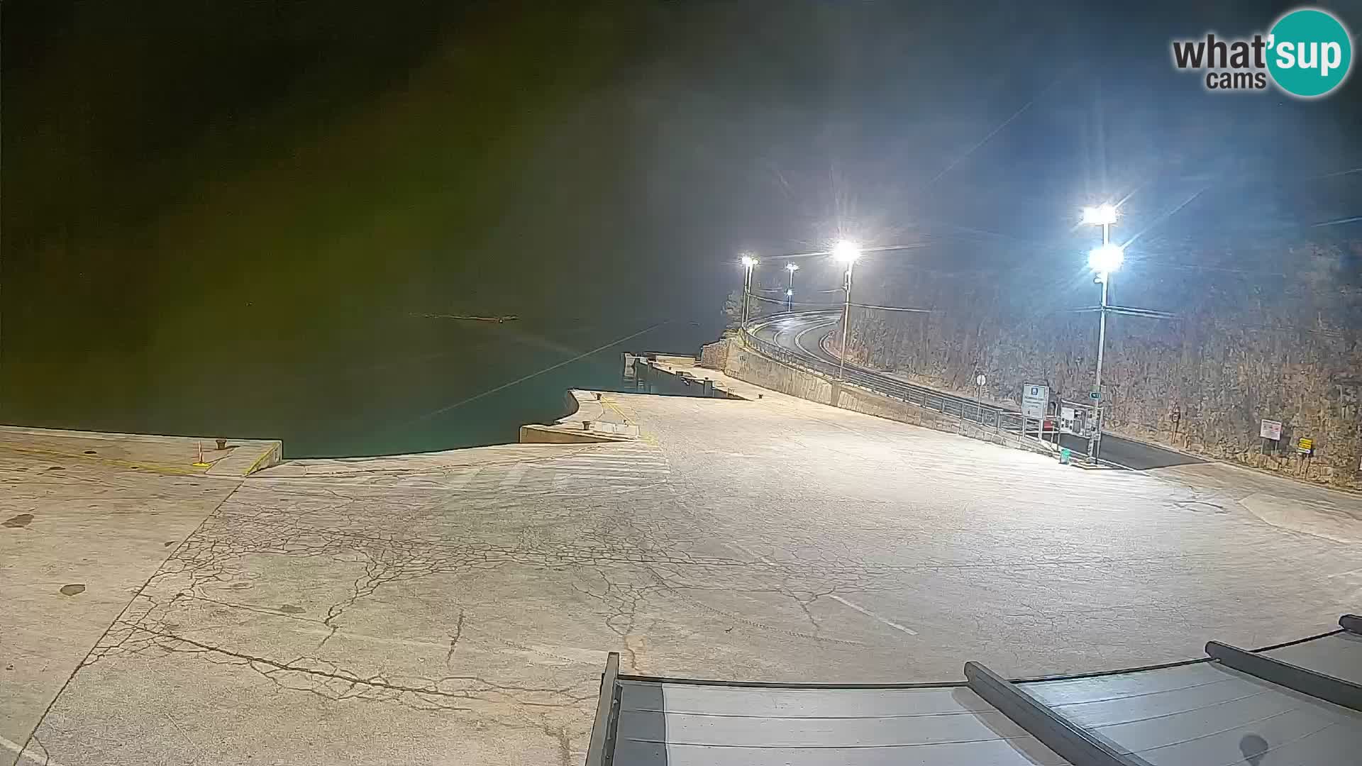 Webcam isla de Cres – puerto del transbordador Merag – Krk