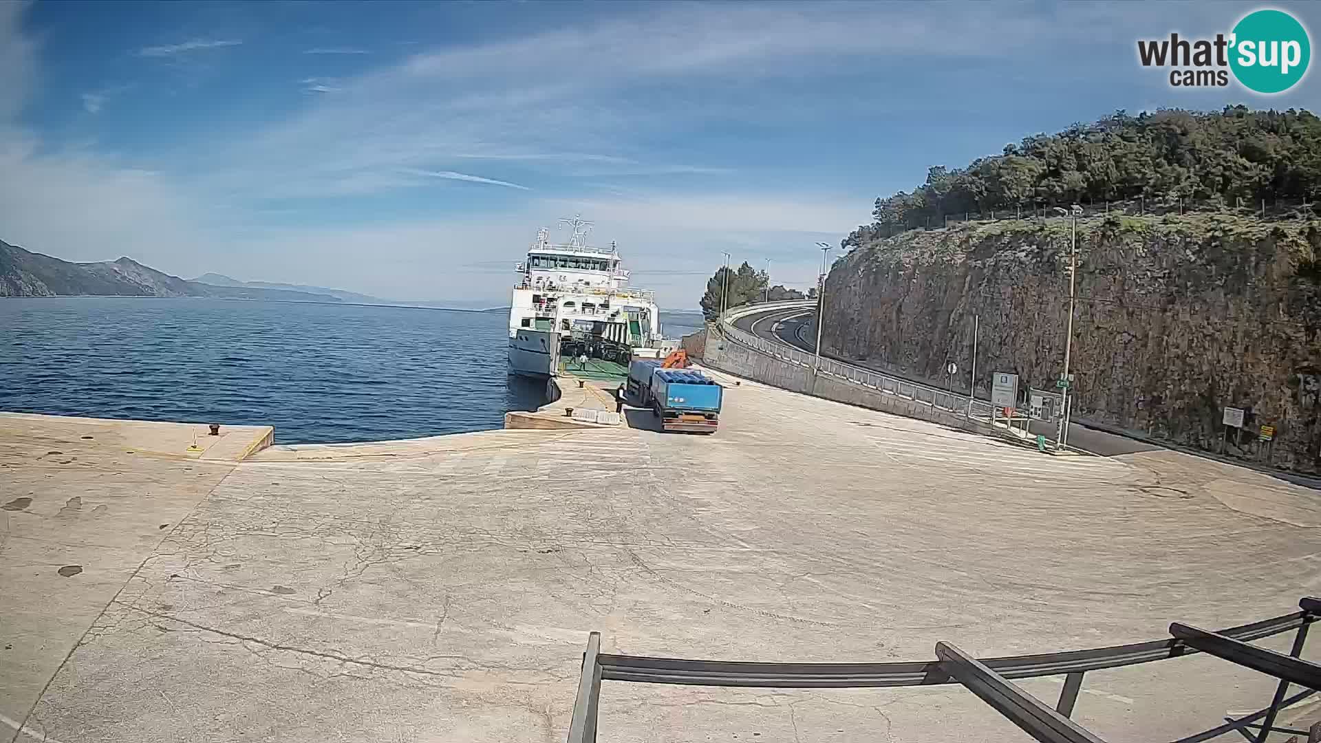 Webkam otok Cres – Trajektna luka  Merag – Krk