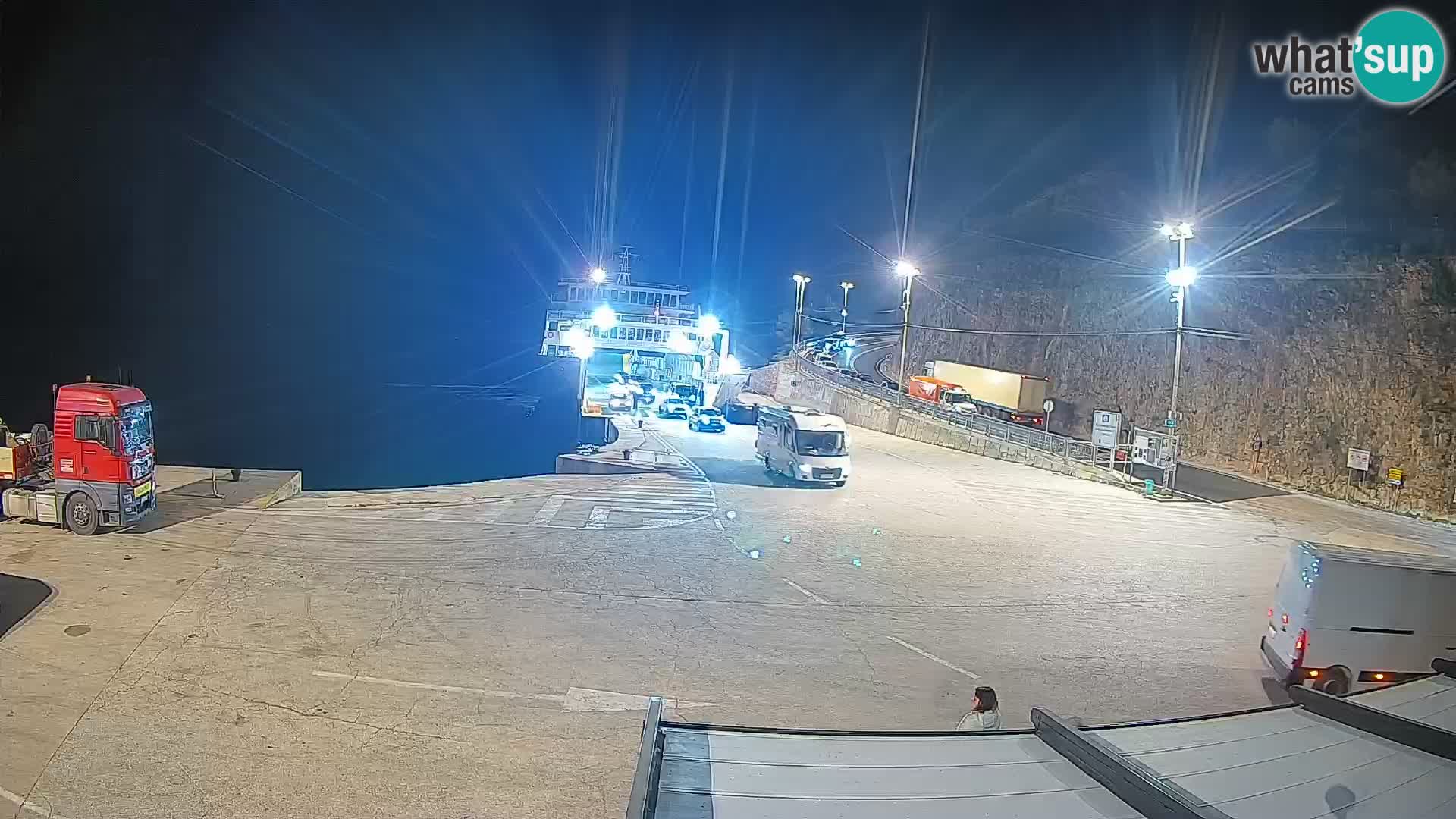 Webcam Cres – Ferry port Merag – Krk on Cres island