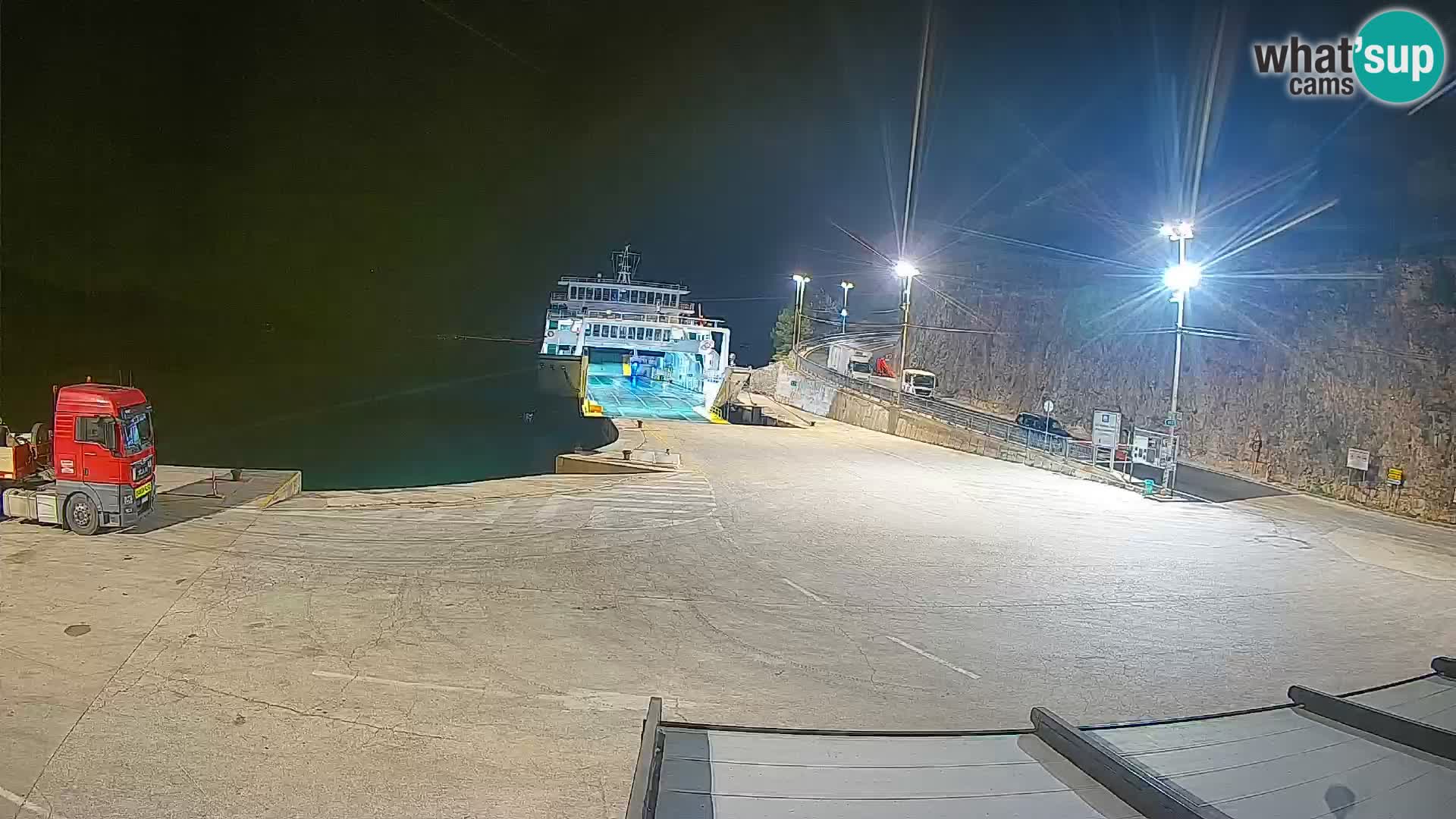 Webcam isola di Cherso – Porto traghetto Merag – Veglia