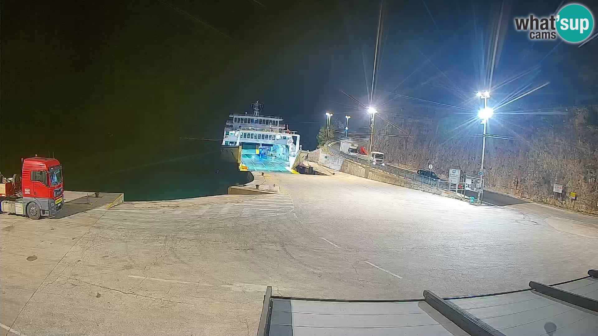 Île de Cres Webcam – port de ferry Merag – Krk