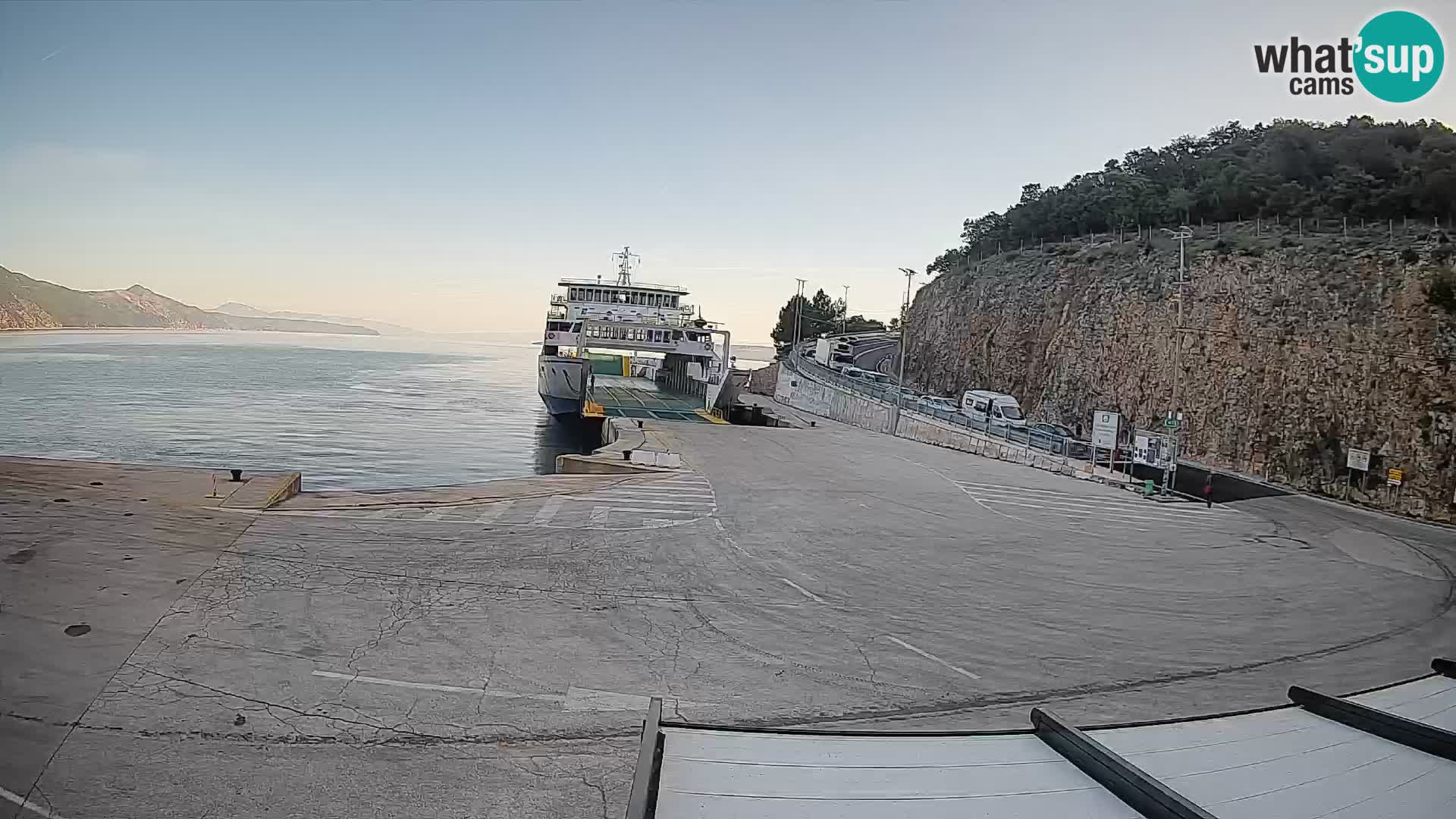 Île de Cres Webcam – port de ferry Merag – Krk