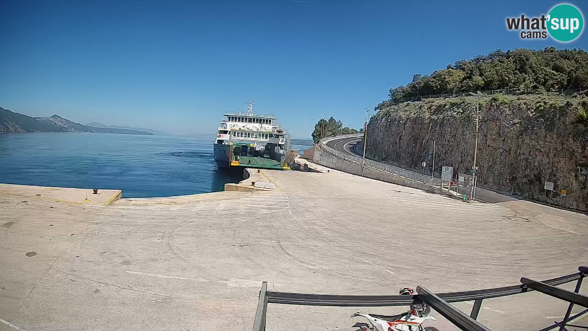 Webcam isla de Cres – puerto del transbordador Merag – Krk