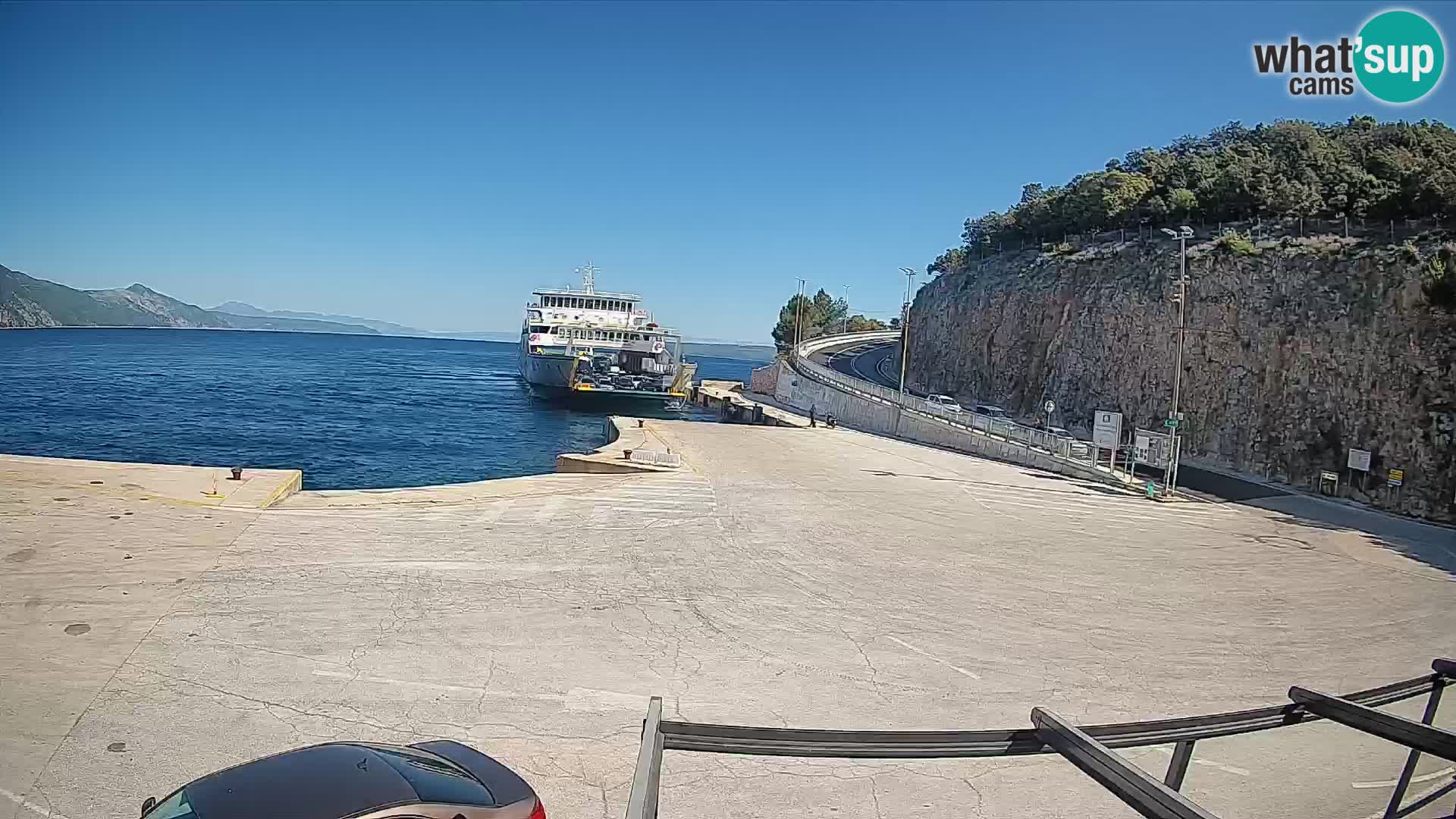 Webcam isla de Cres – puerto del transbordador Merag – Krk