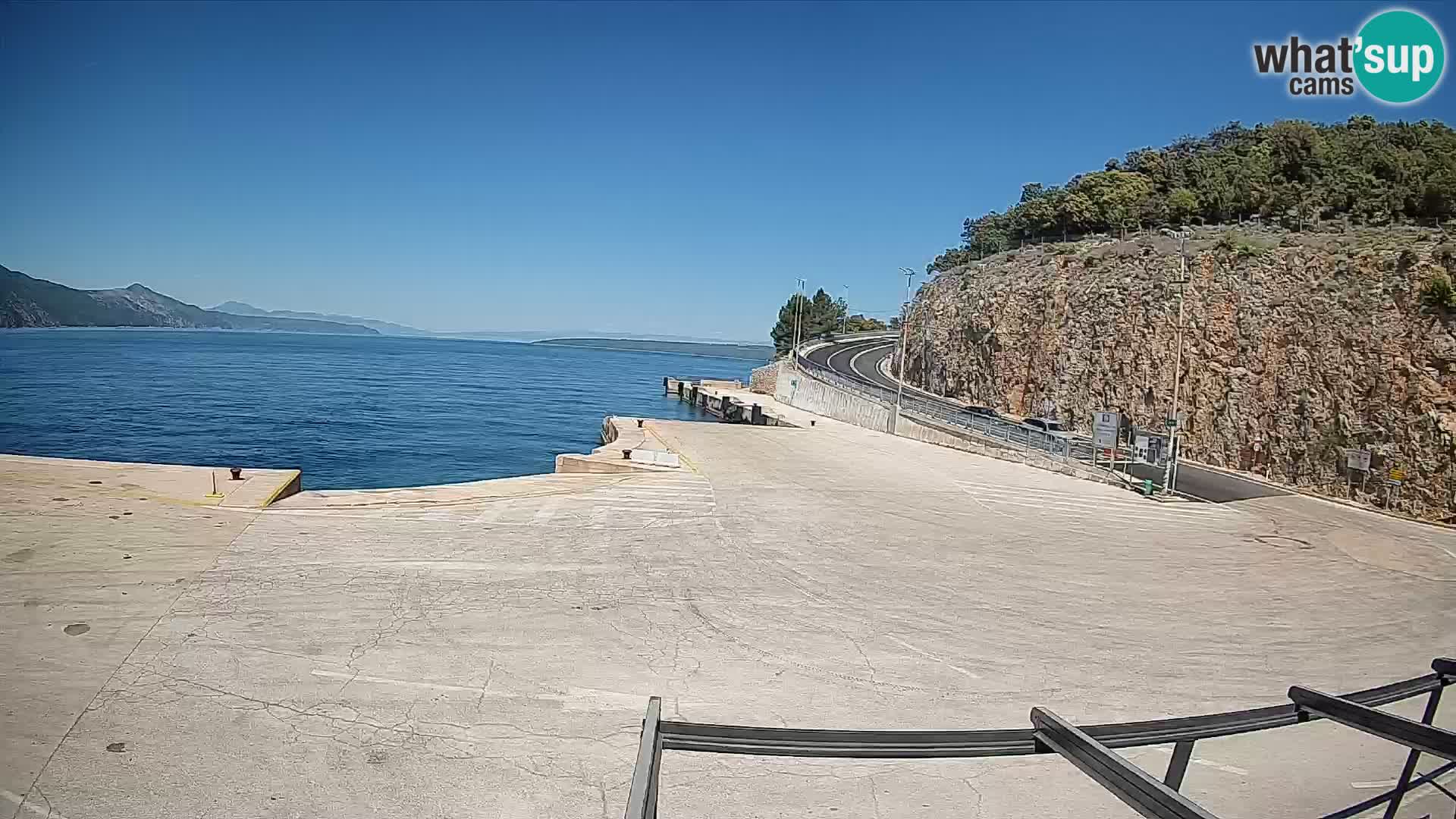 Île de Cres Webcam – port de ferry Merag – Krk