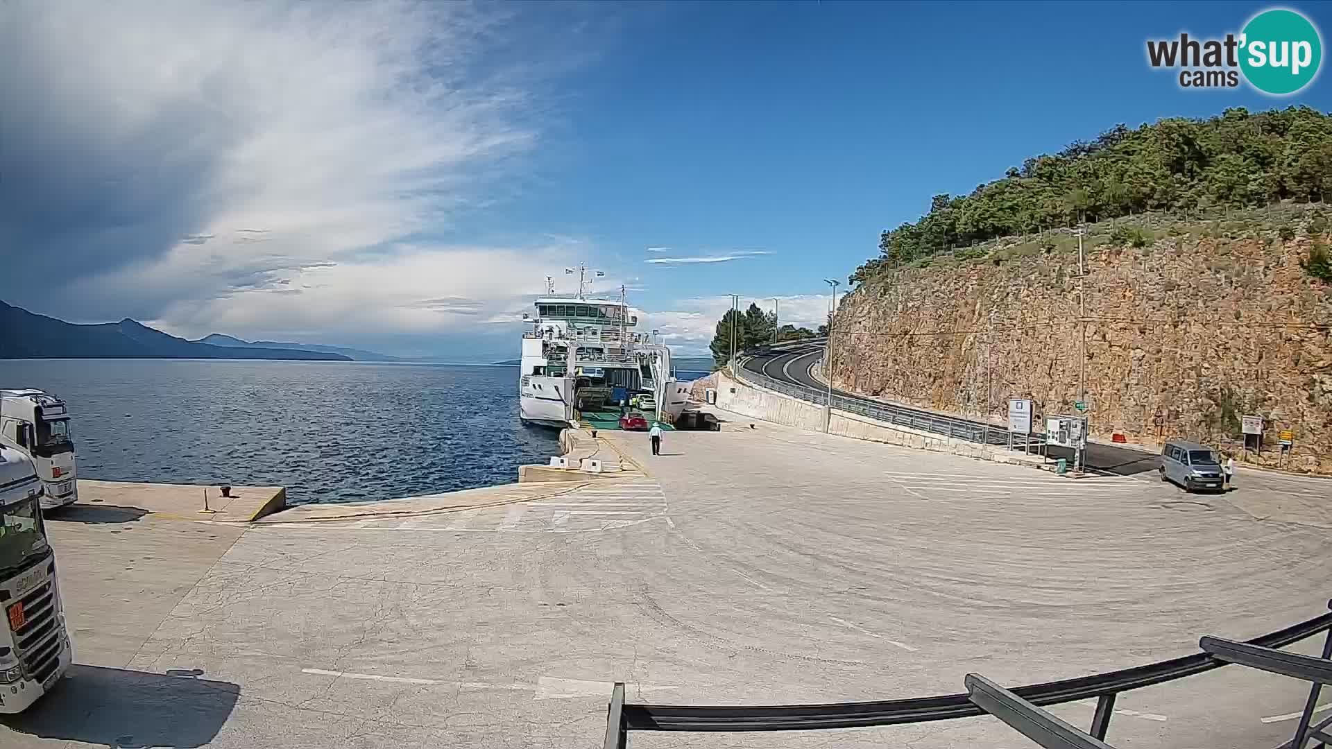 Webcam isola di Cherso – Porto traghetto Merag – Veglia