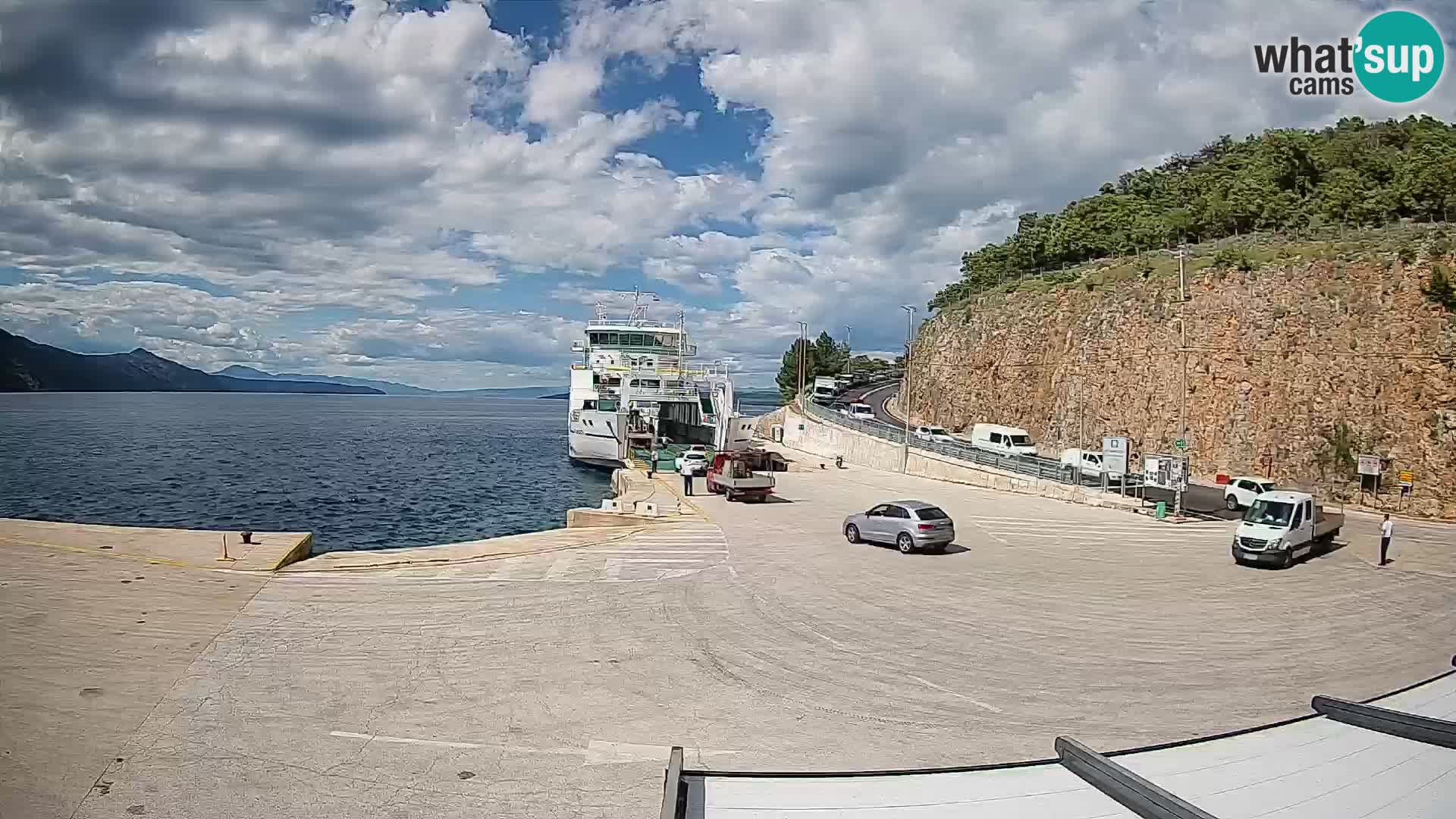 Île de Cres Webcam – port de ferry Merag – Krk