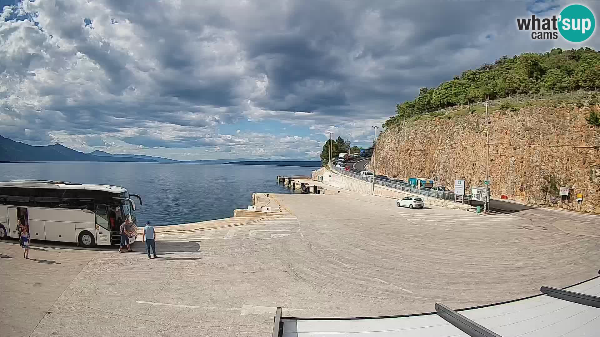 Webcam isla de Cres – puerto del transbordador Merag – Krk