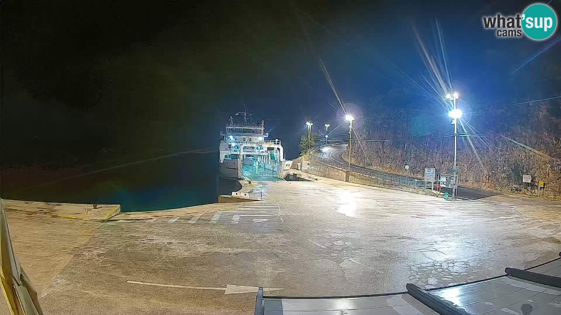 Webcam isla de Cres – puerto del transbordador Merag – Krk