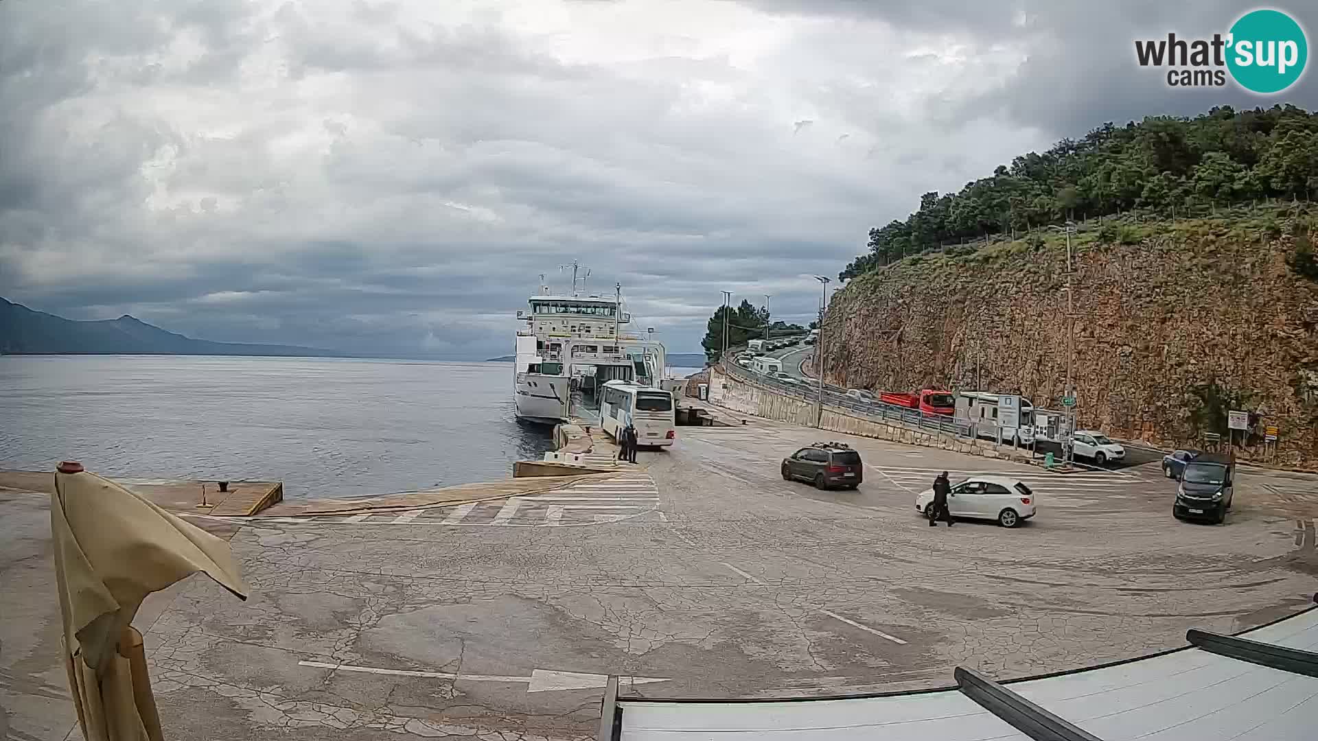 Île de Cres Webcam – port de ferry Merag – Krk