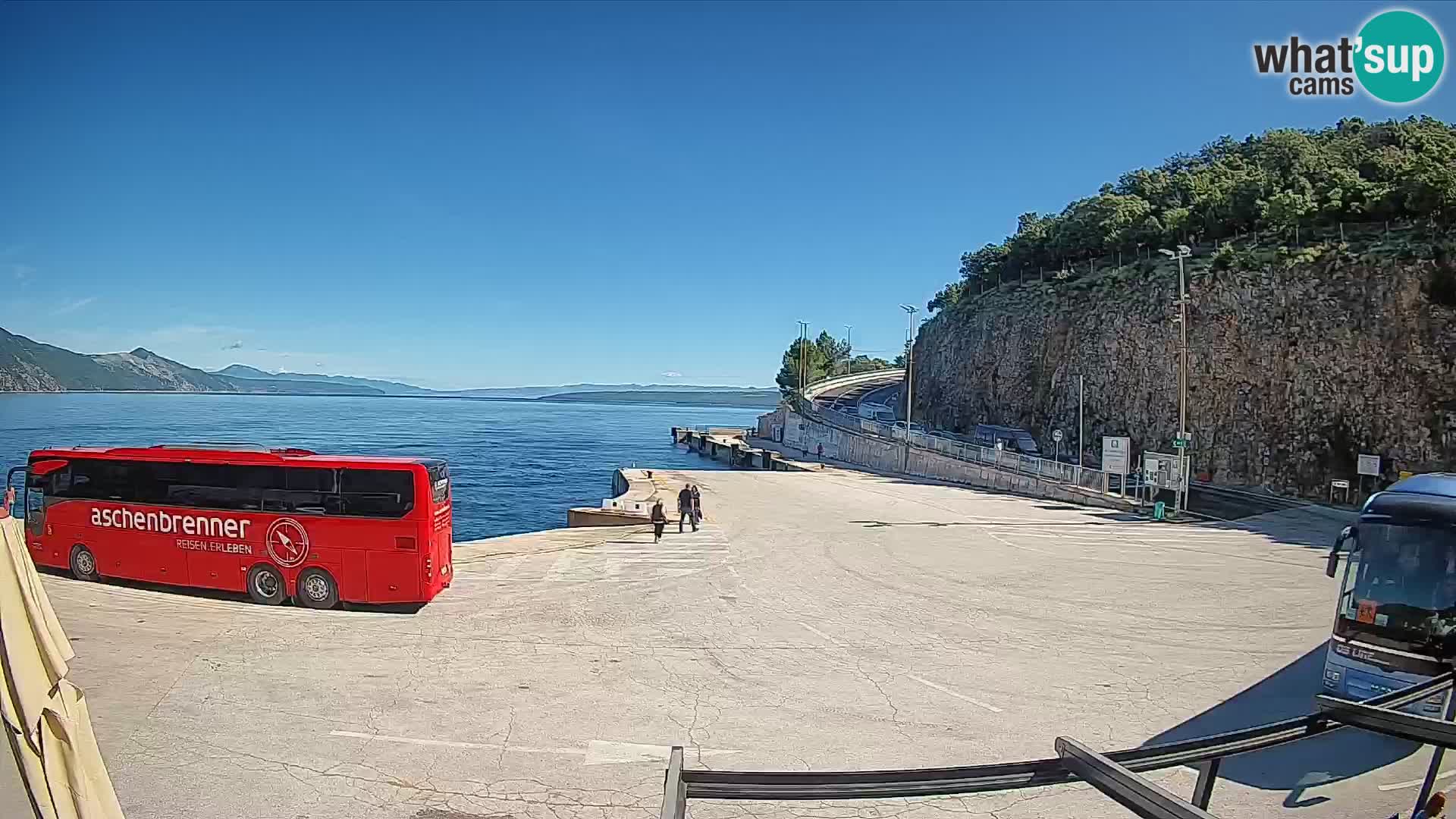 Webcam Cres – Ferry port Merag – Krk on Cres island