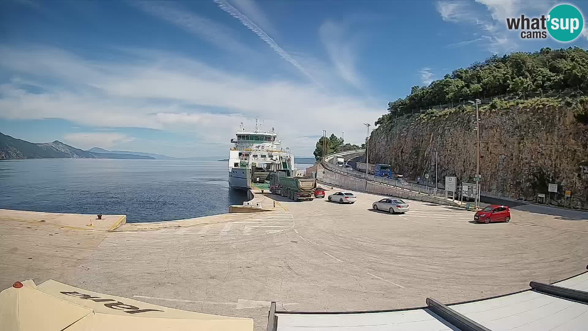 Webcam isola di Cherso – Porto traghetto Merag – Veglia