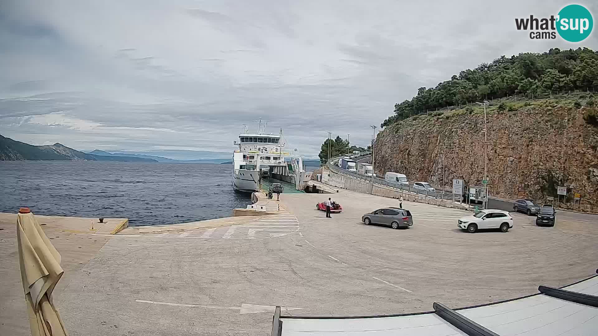 Île de Cres Webcam – port de ferry Merag – Krk