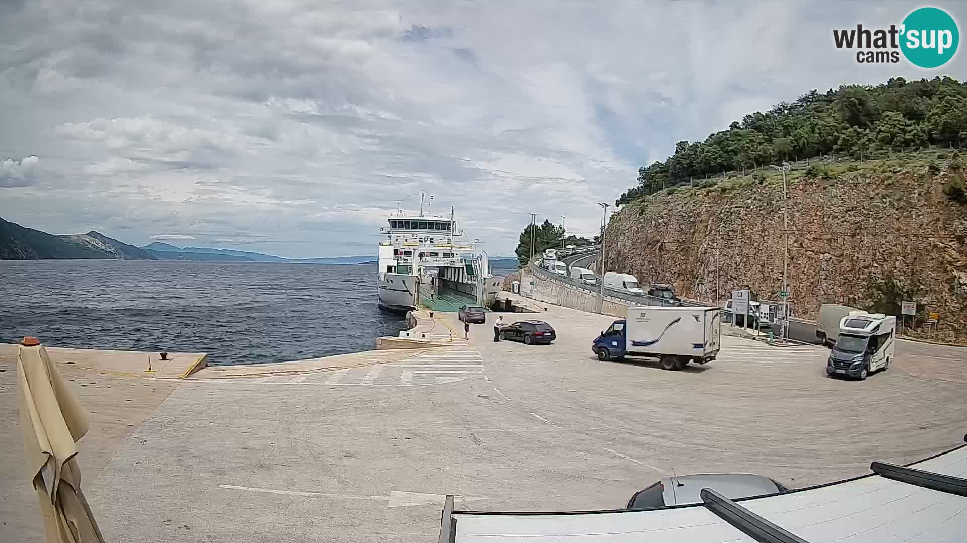 Webkam otok Cres – Trajektna luka  Merag – Krk