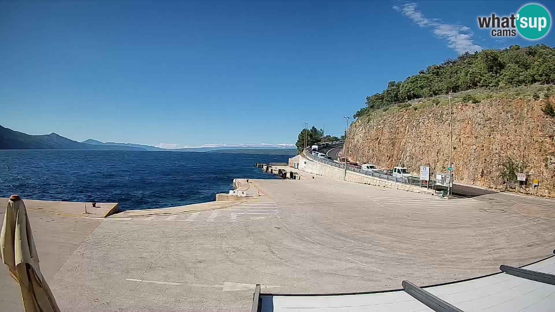 Webcam Cres – Ferry port Merag – Krk on Cres island