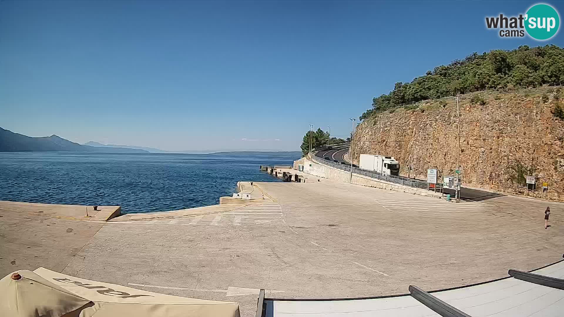 Webcam Cres – Ferry port Merag – Krk on Cres island