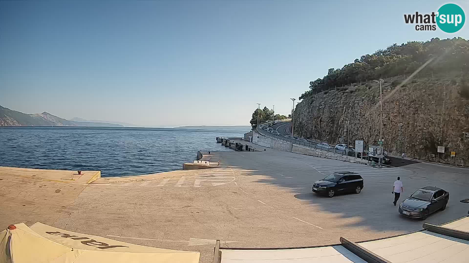 Webcam isla de Cres – puerto del transbordador Merag – Krk