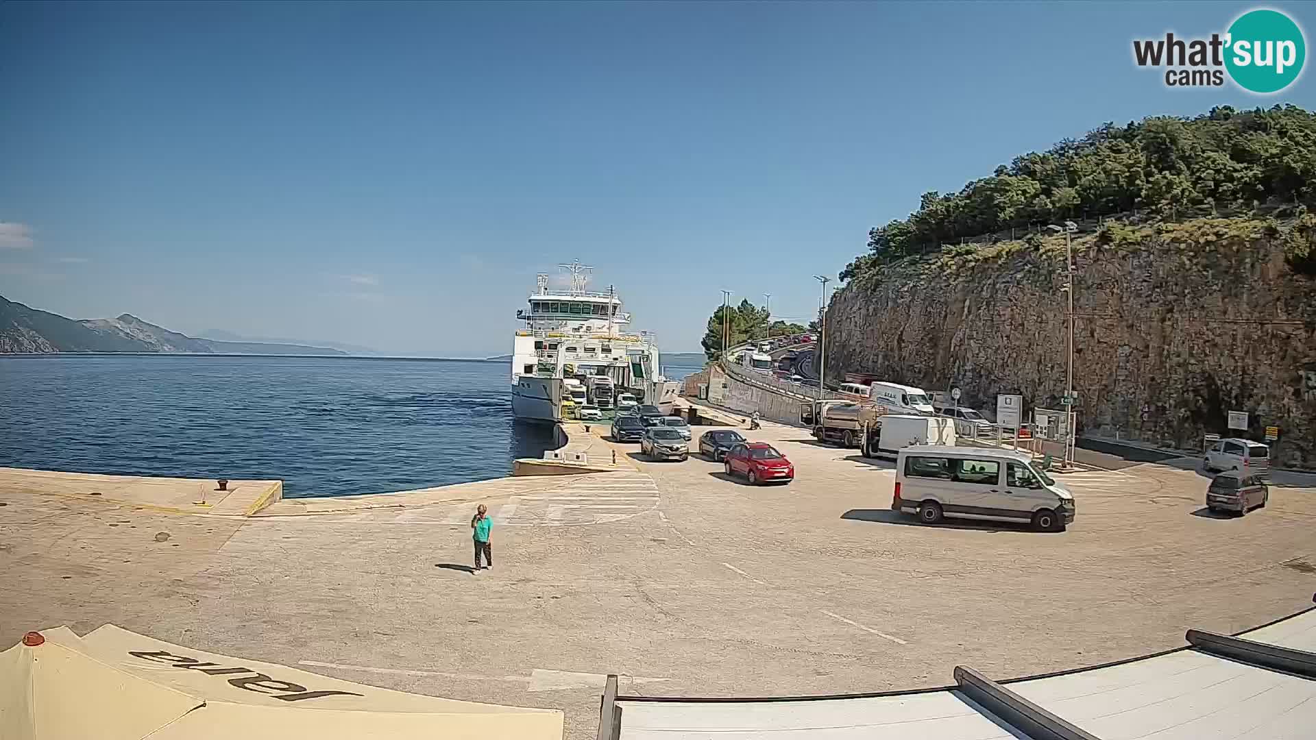 Île de Cres Webcam – port de ferry Merag – Krk
