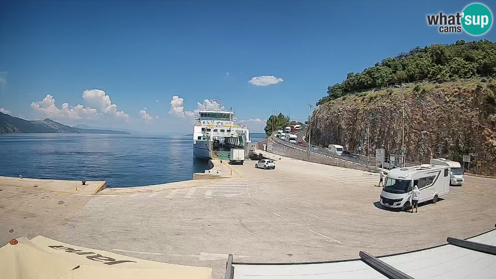 Webcam isola di Cherso – Porto traghetto Merag – Veglia