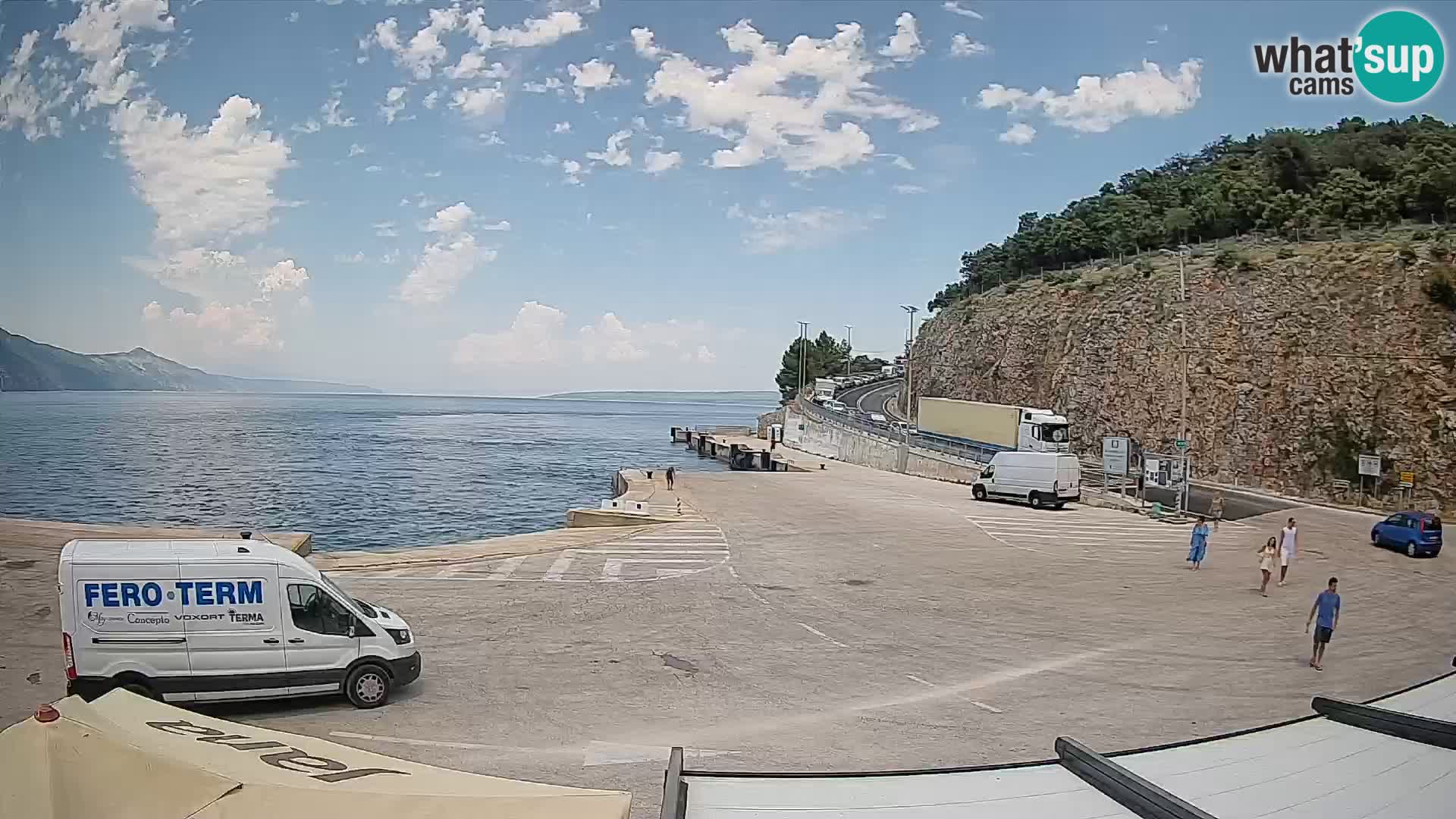Webcam isola di Cherso – Porto traghetto Merag – Veglia