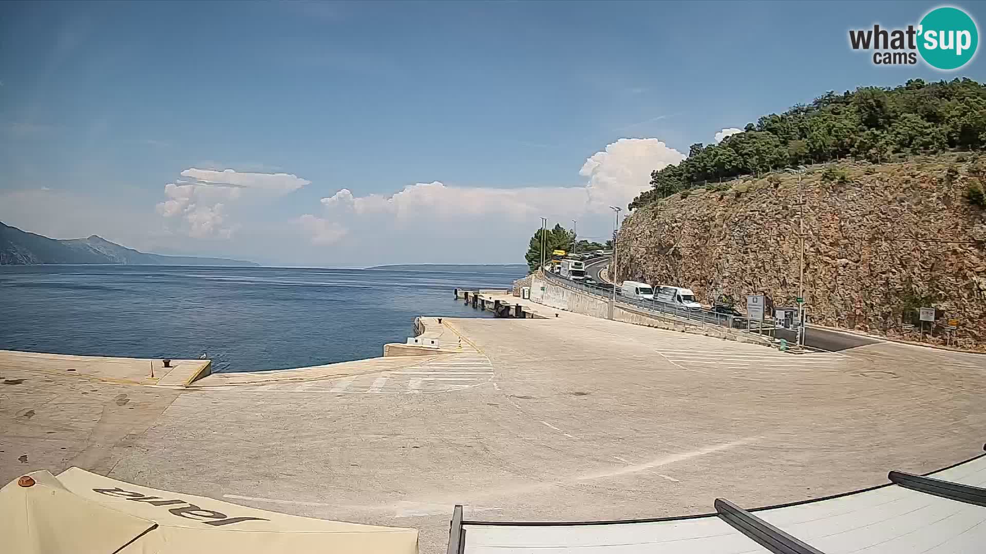 Île de Cres Webcam – port de ferry Merag – Krk