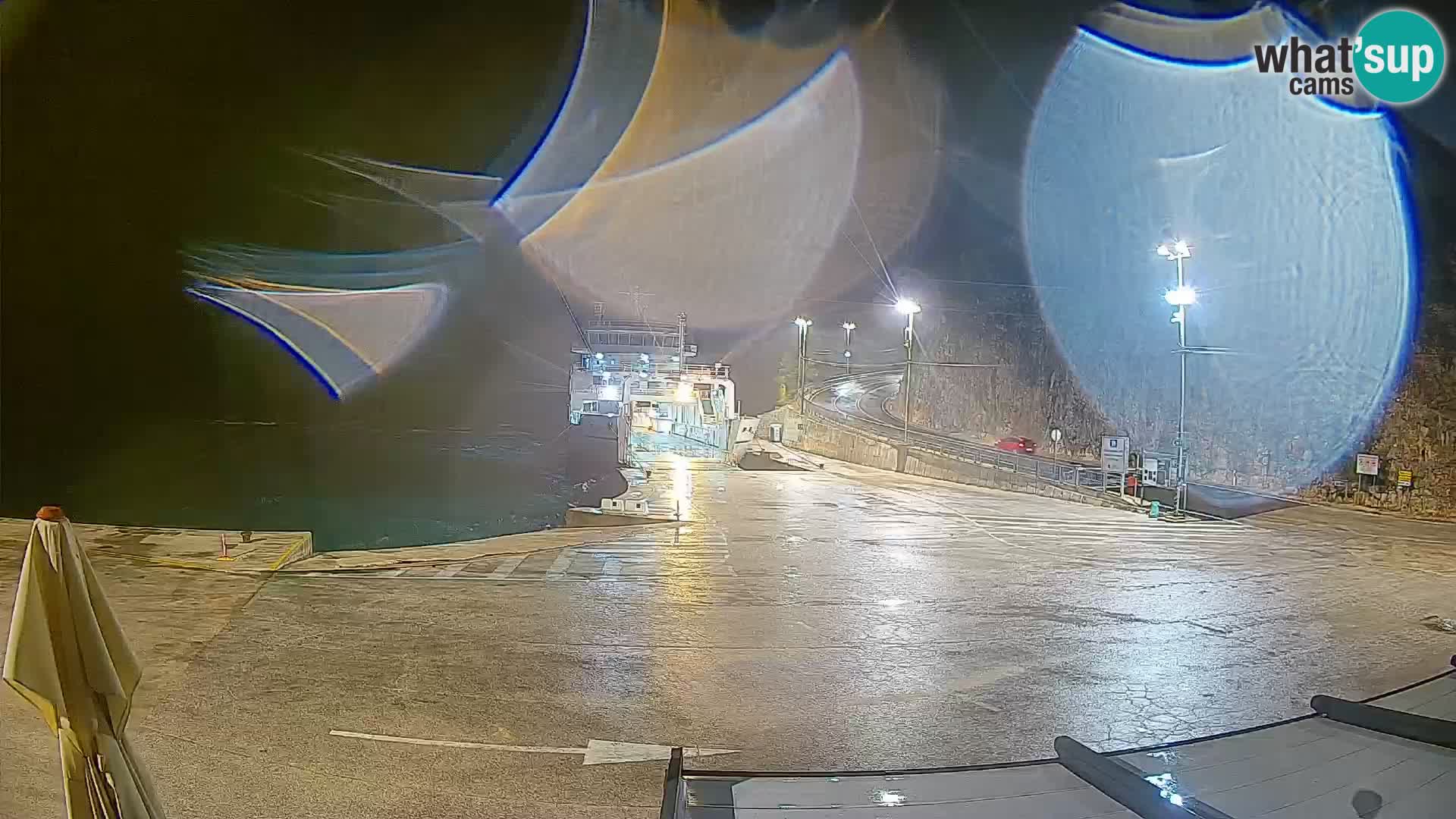 Webcam Cres – Ferry port Merag – Krk on Cres island