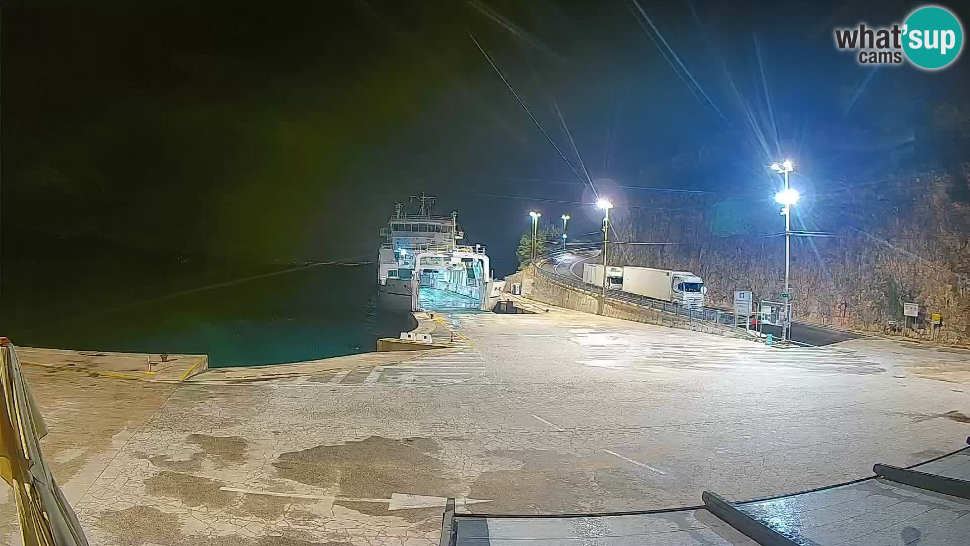 Île de Cres Webcam – port de ferry Merag – Krk