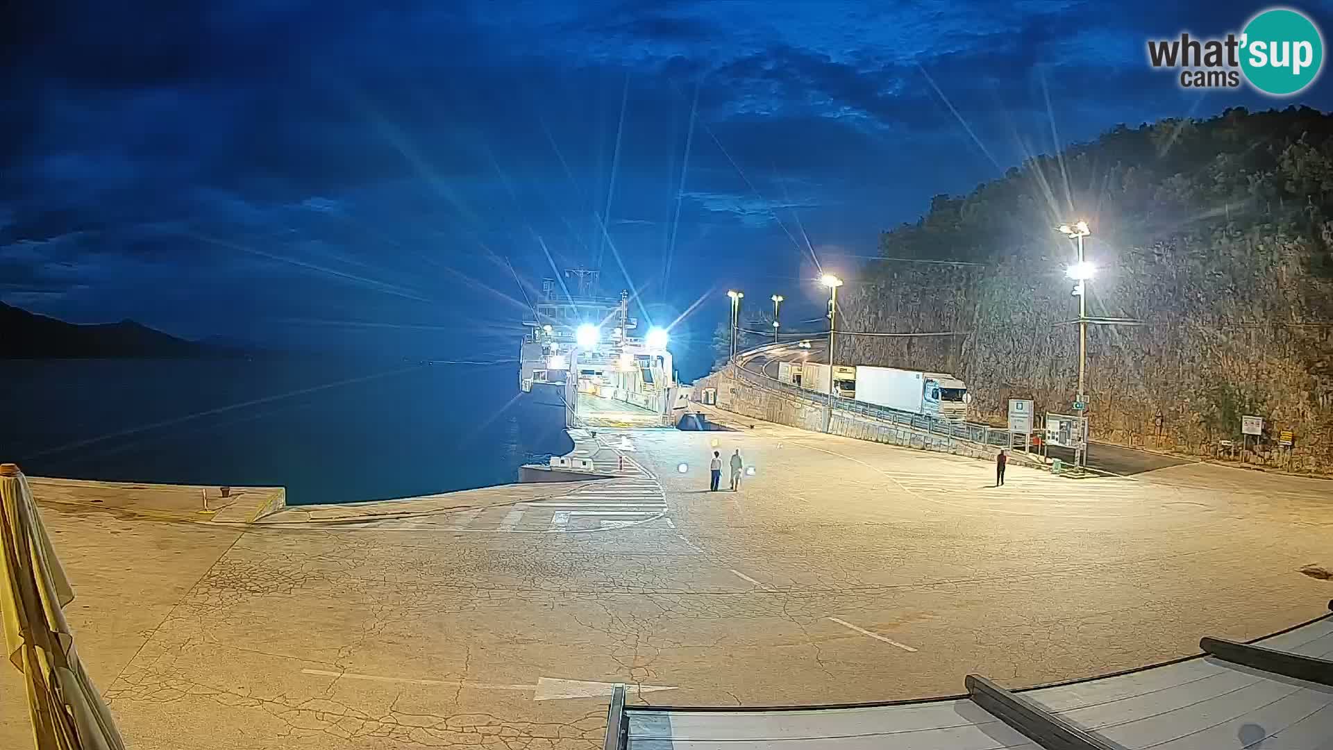 Île de Cres Webcam – port de ferry Merag – Krk