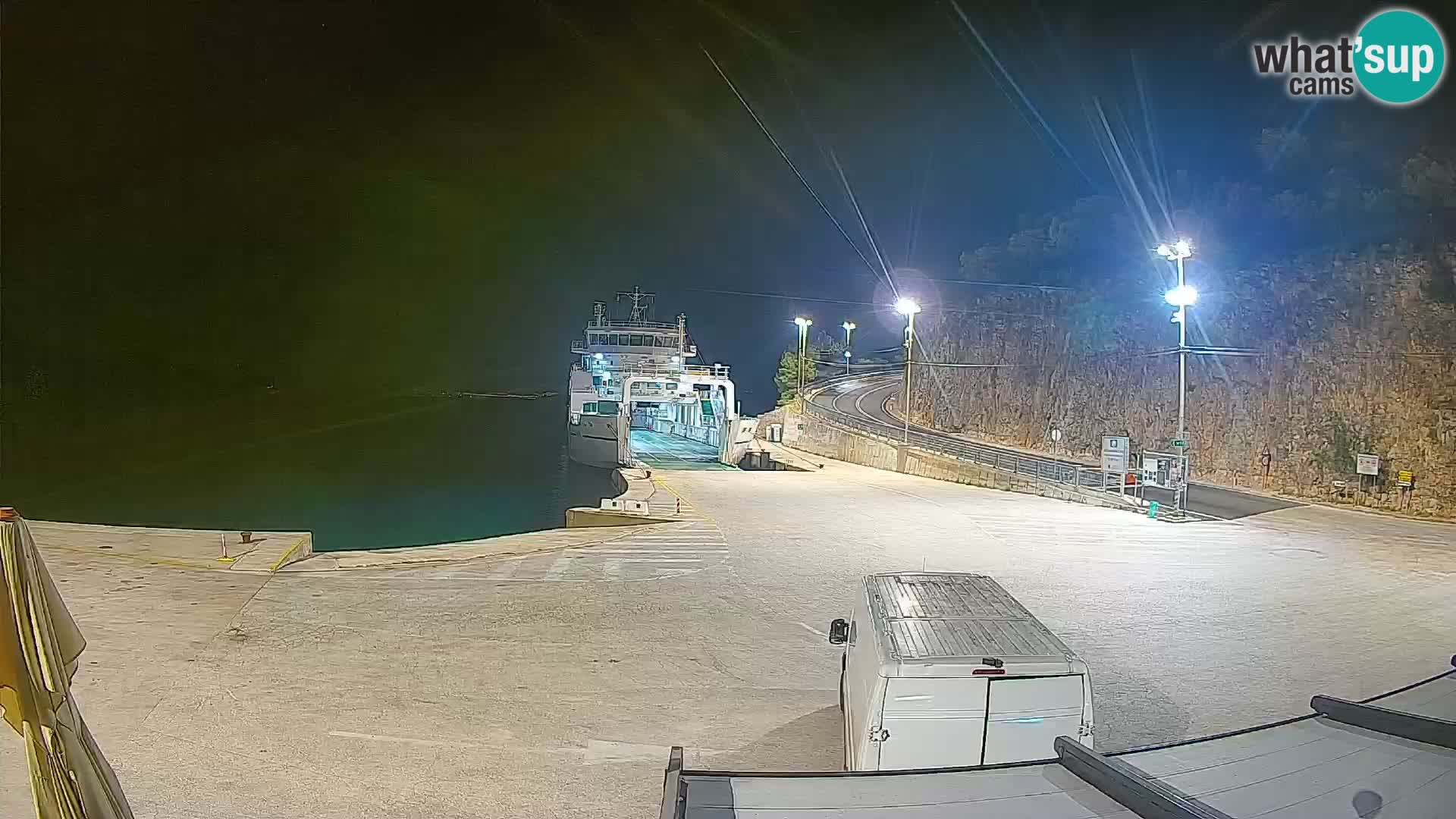 Webcam Cres – Ferry port Merag – Krk on Cres island