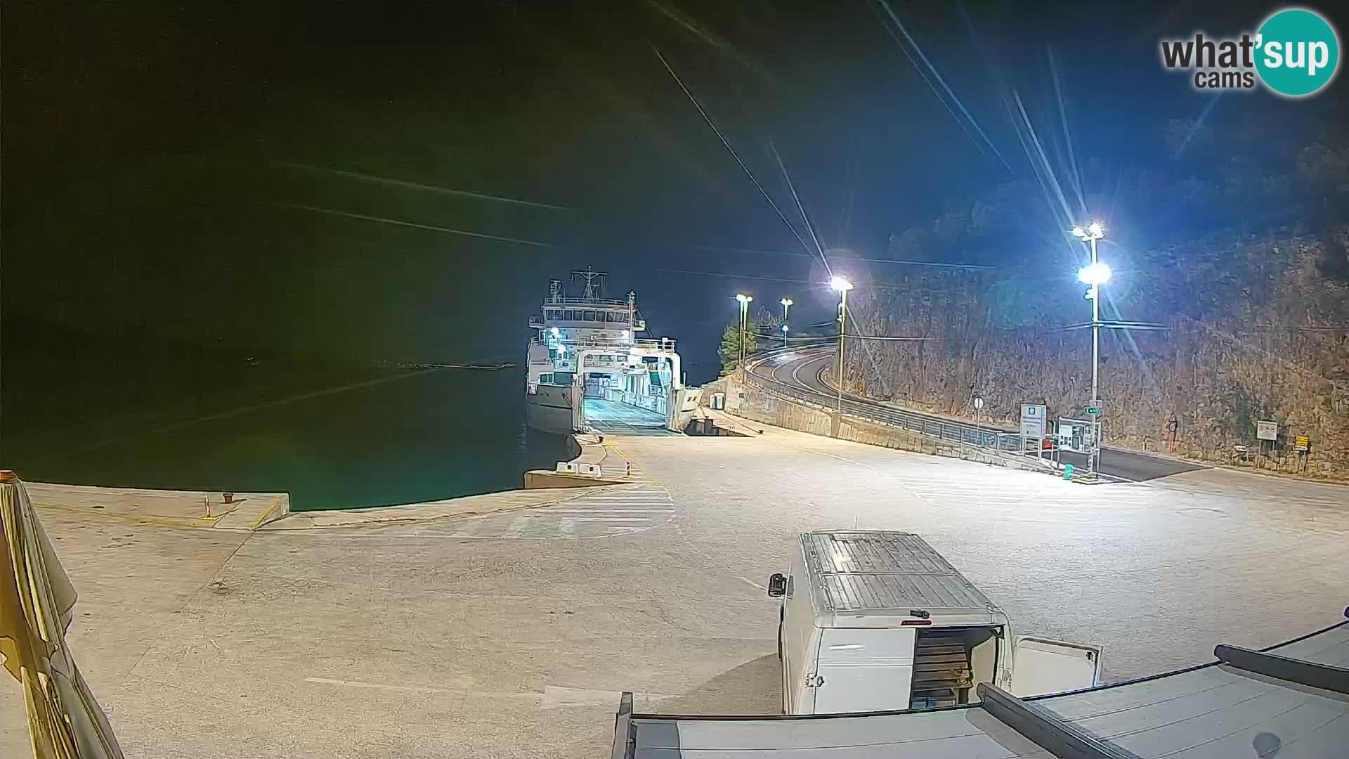 Webcam Cres – Ferry port Merag – Krk on Cres island