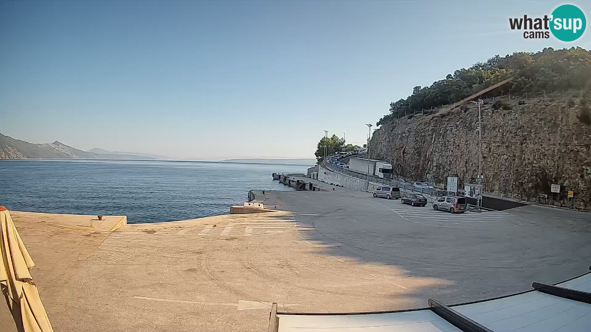 Webcam isola di Cherso – Porto traghetto Merag – Veglia