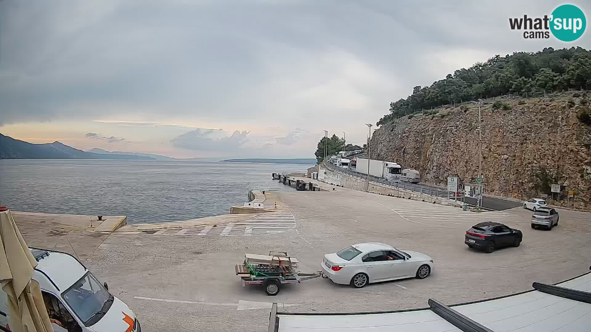 Île de Cres Webcam – port de ferry Merag – Krk