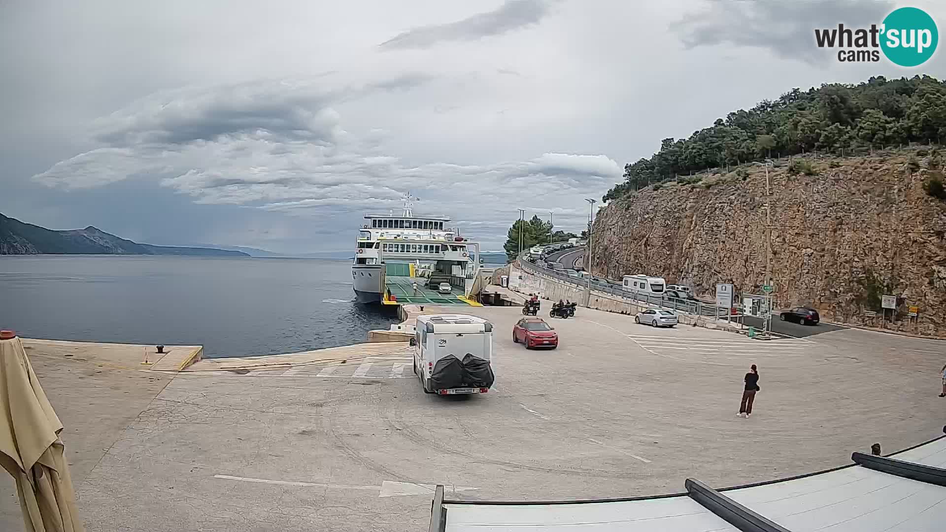 Webcam isla de Cres – puerto del transbordador Merag – Krk