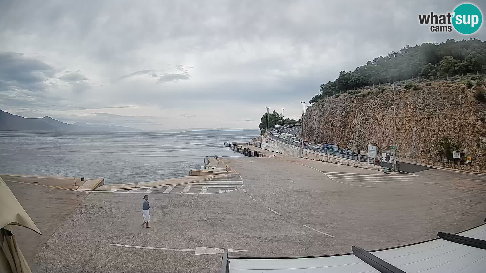 Webcam Cres – Ferry port Merag – Krk on Cres island