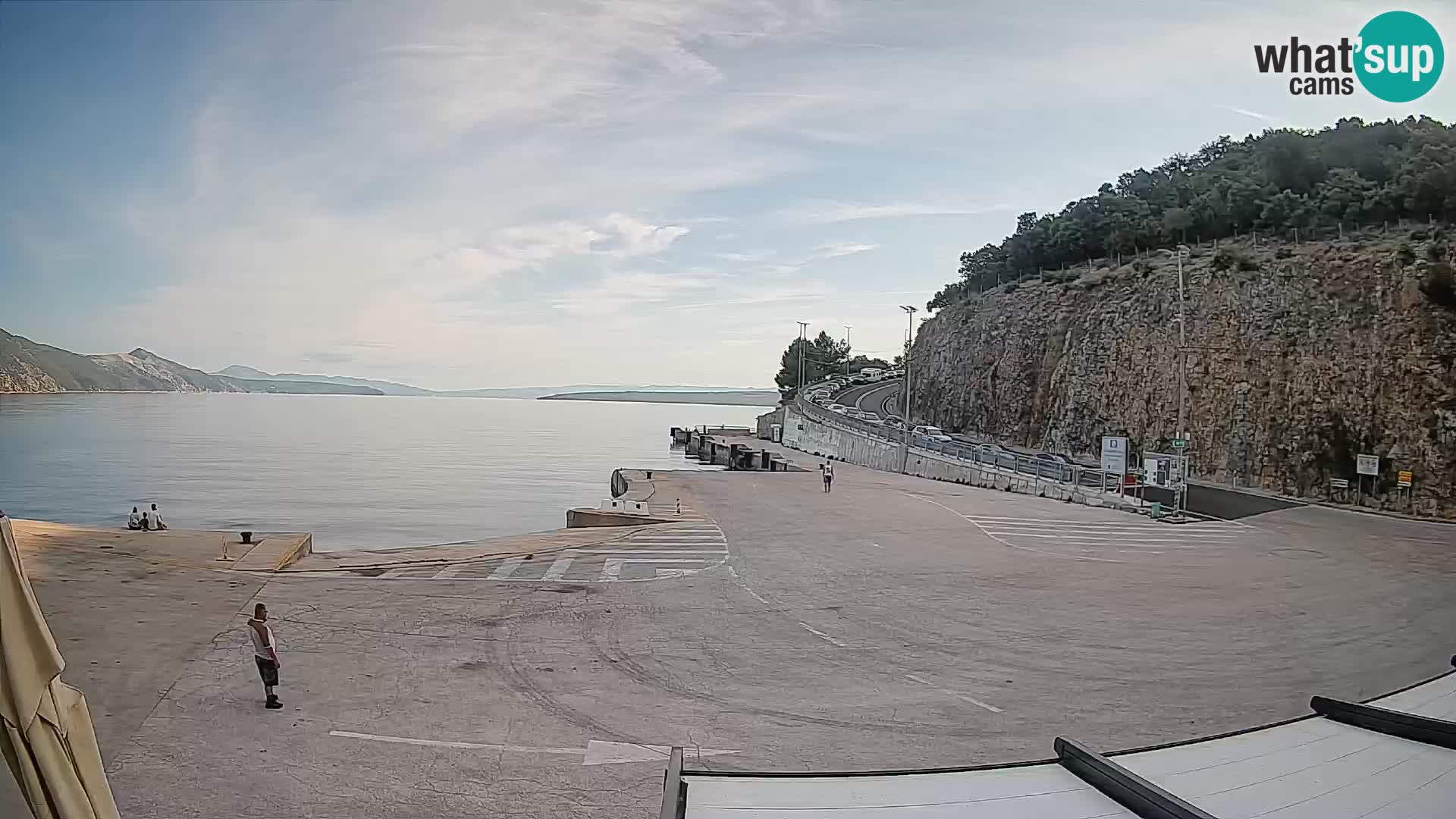 Webcam Cres – Ferry port Merag – Krk on Cres island