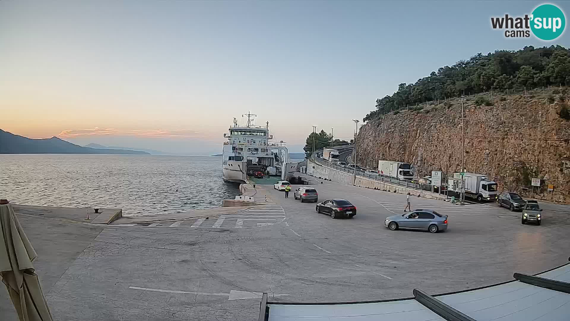 Webcam isla de Cres – puerto del transbordador Merag – Krk