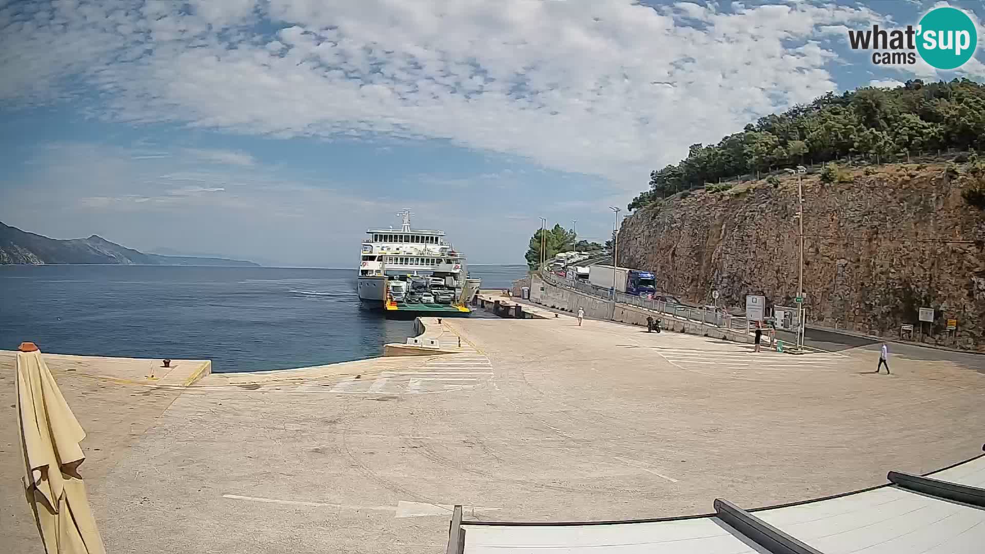 Webkam otok Cres – Trajektna luka  Merag – Krk