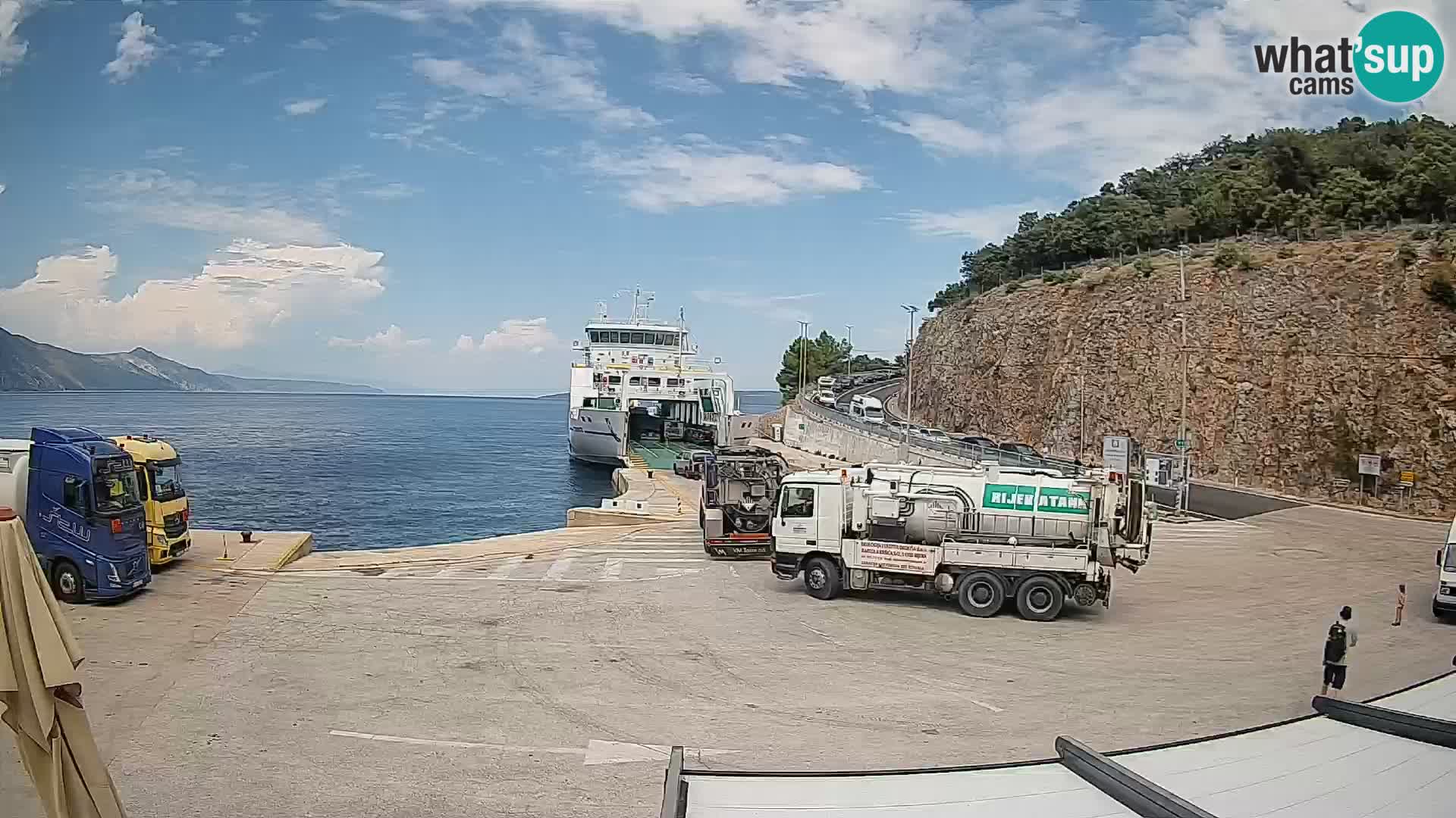 Île de Cres Webcam – port de ferry Merag – Krk