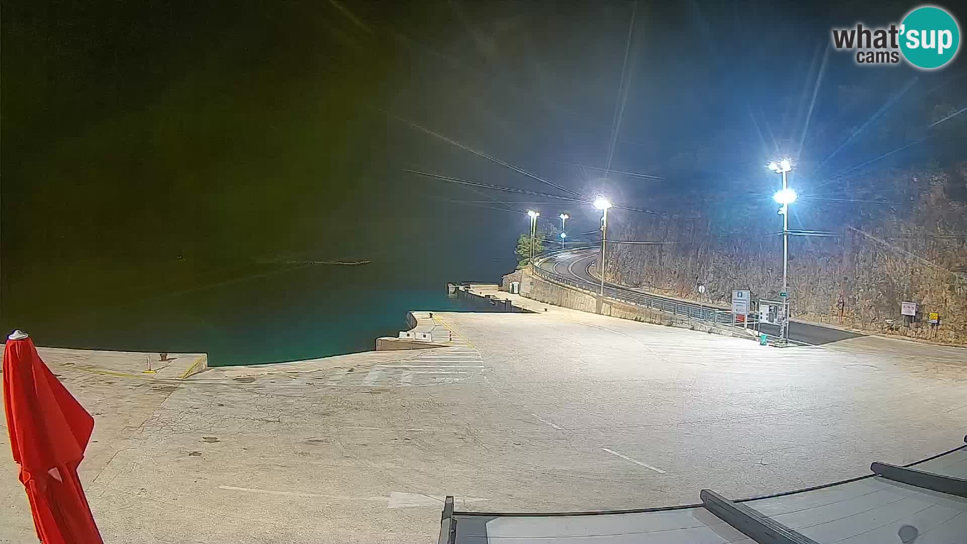 Webcam Cres – Ferry port Merag – Krk on Cres island