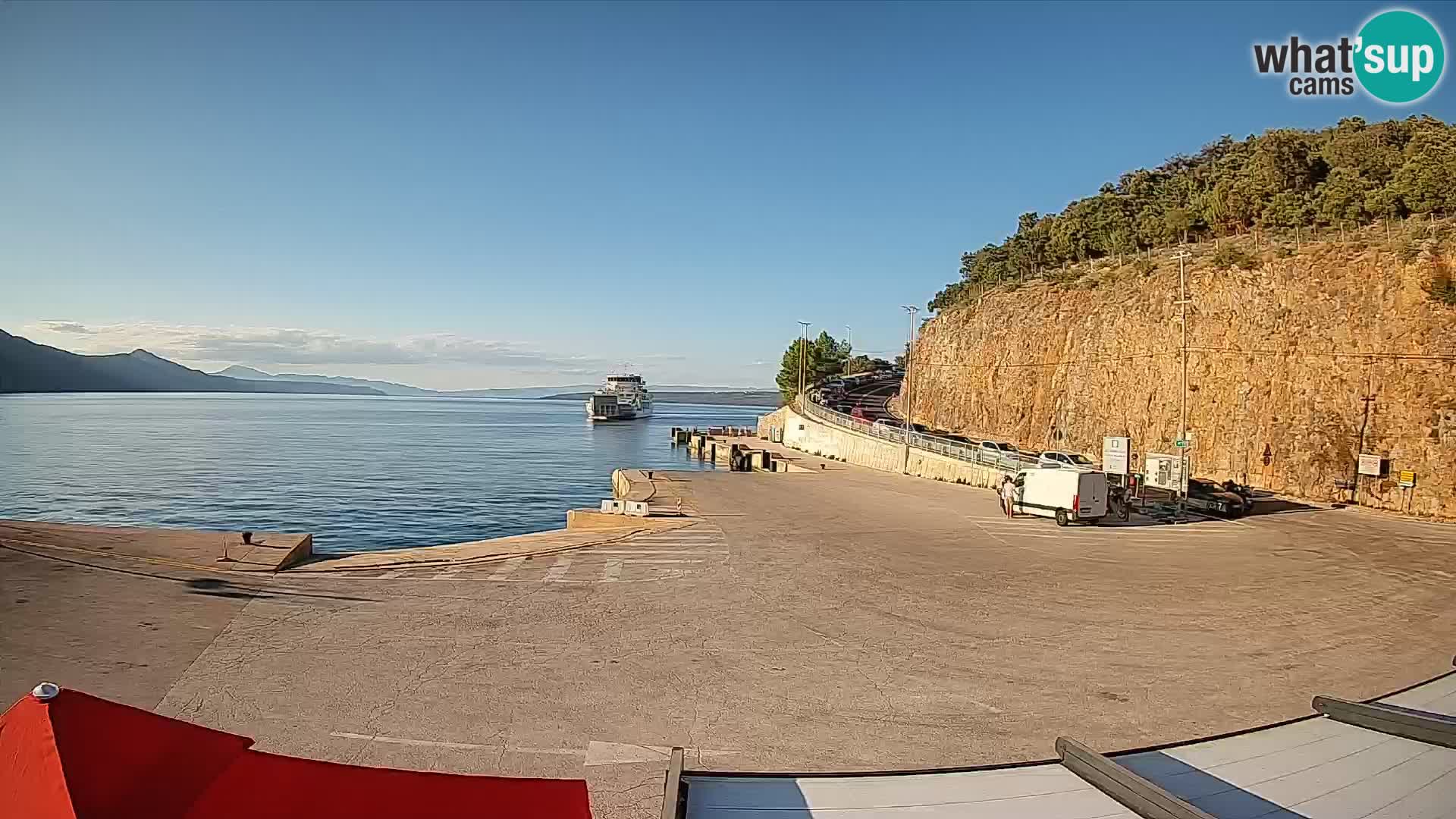 Webcam isola di Cherso – Porto traghetto Merag – Veglia